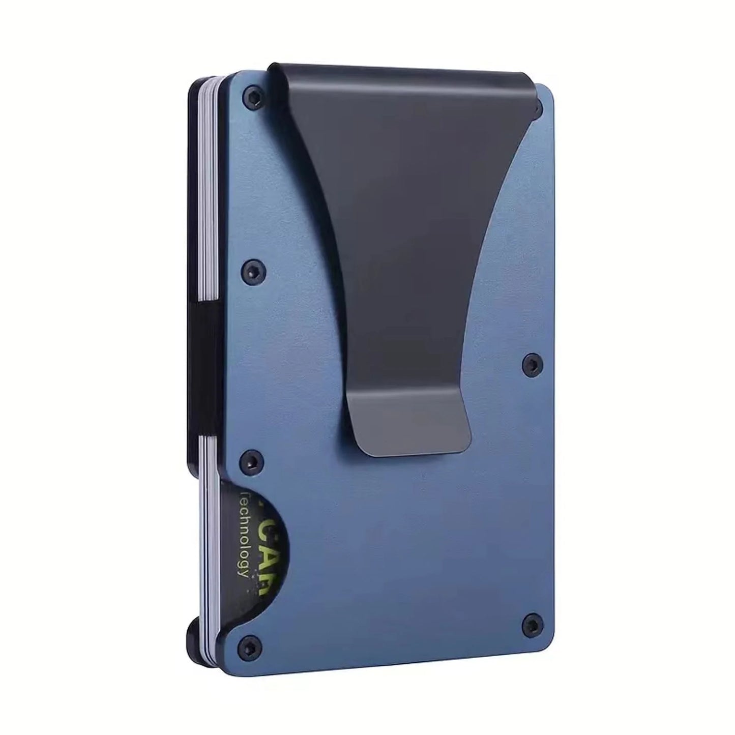 NKZNKZ Men's Aluminum Metal Slim Wallet - RFID Blocking Credit Card Holder in Black