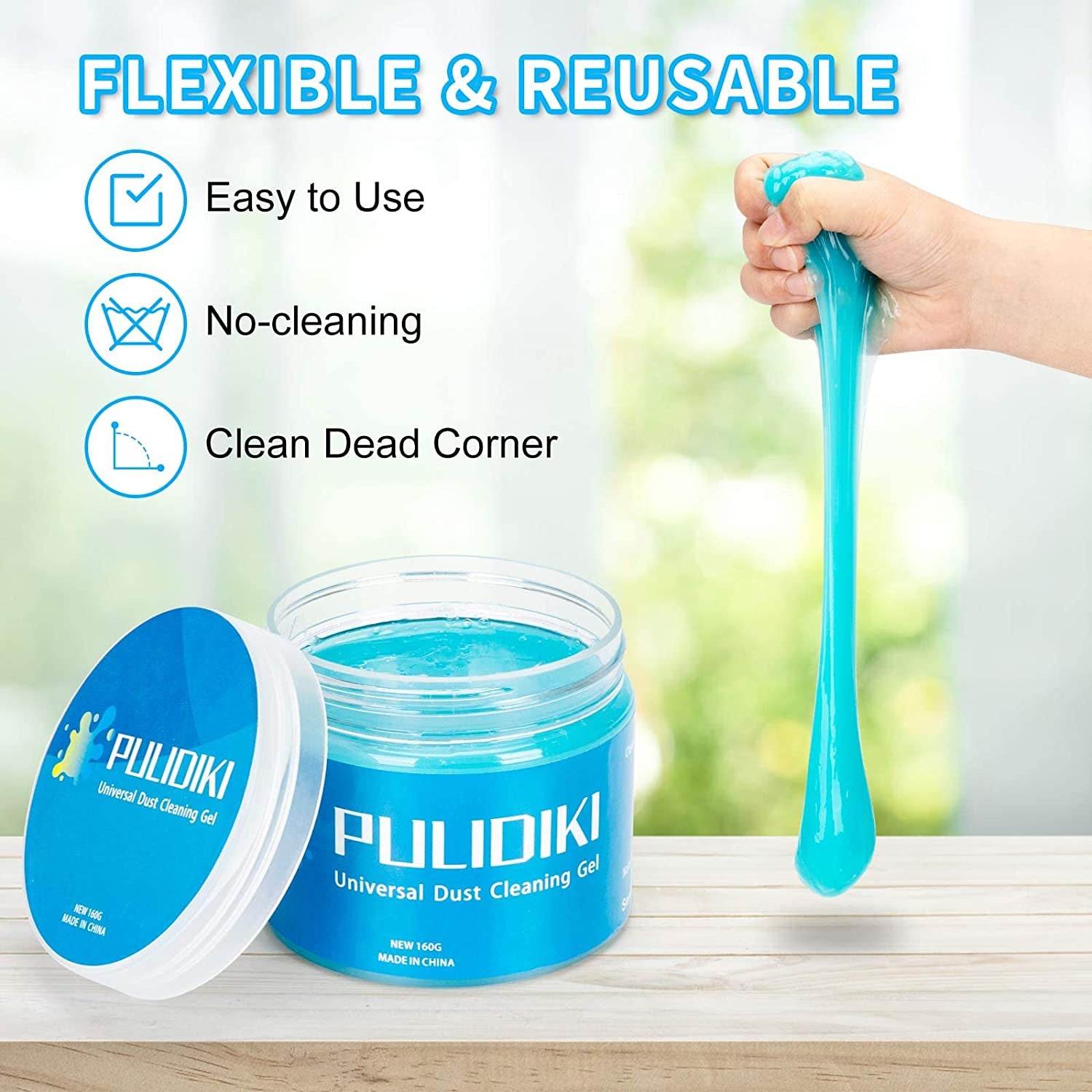 PULIDIKI Car Cleaning Gel Car Clean Putty, Universal Car Interior Cleaner Slime, Perfect Cleaning Kit Supplies, Auto Detailing Tools Car Accessories, Dust Remover Gifts for Men Women