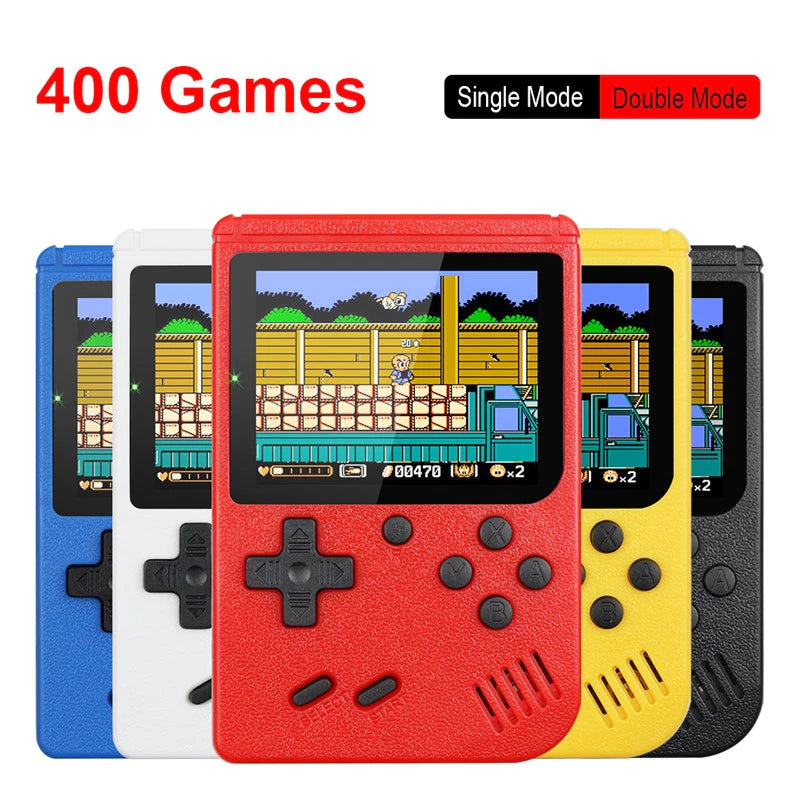 Retro Portable Mini Handheld Video Game Console 8-Bit 3.0 Inch Color LCD Kids Color Game Player Built-In 400 Games