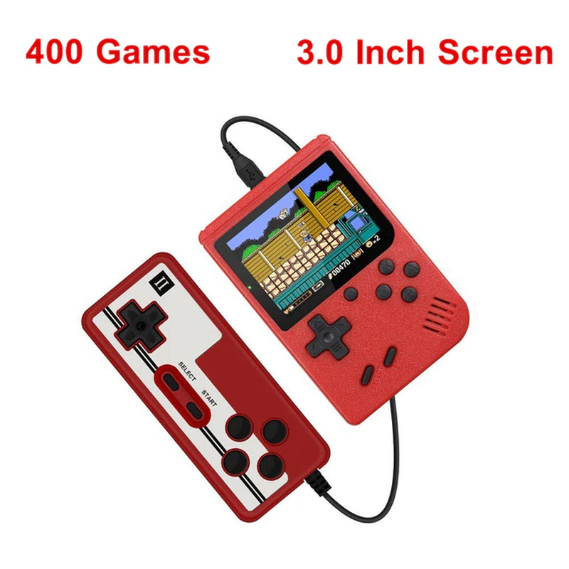 Retro Portable Mini Handheld Video Game Console 8-Bit 3.0 Inch Color LCD Kids Color Game Player Built-In 400 Games