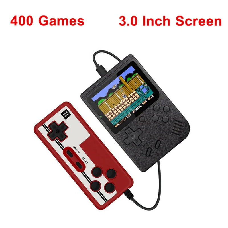 Retro Portable Mini Handheld Video Game Console 8-Bit 3.0 Inch Color LCD Kids Color Game Player Built-In 400 Games