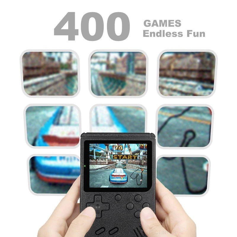 Retro Portable Mini Handheld Video Game Console 8-Bit 3.0 Inch Color LCD Kids Color Game Player Built-In 400 Games