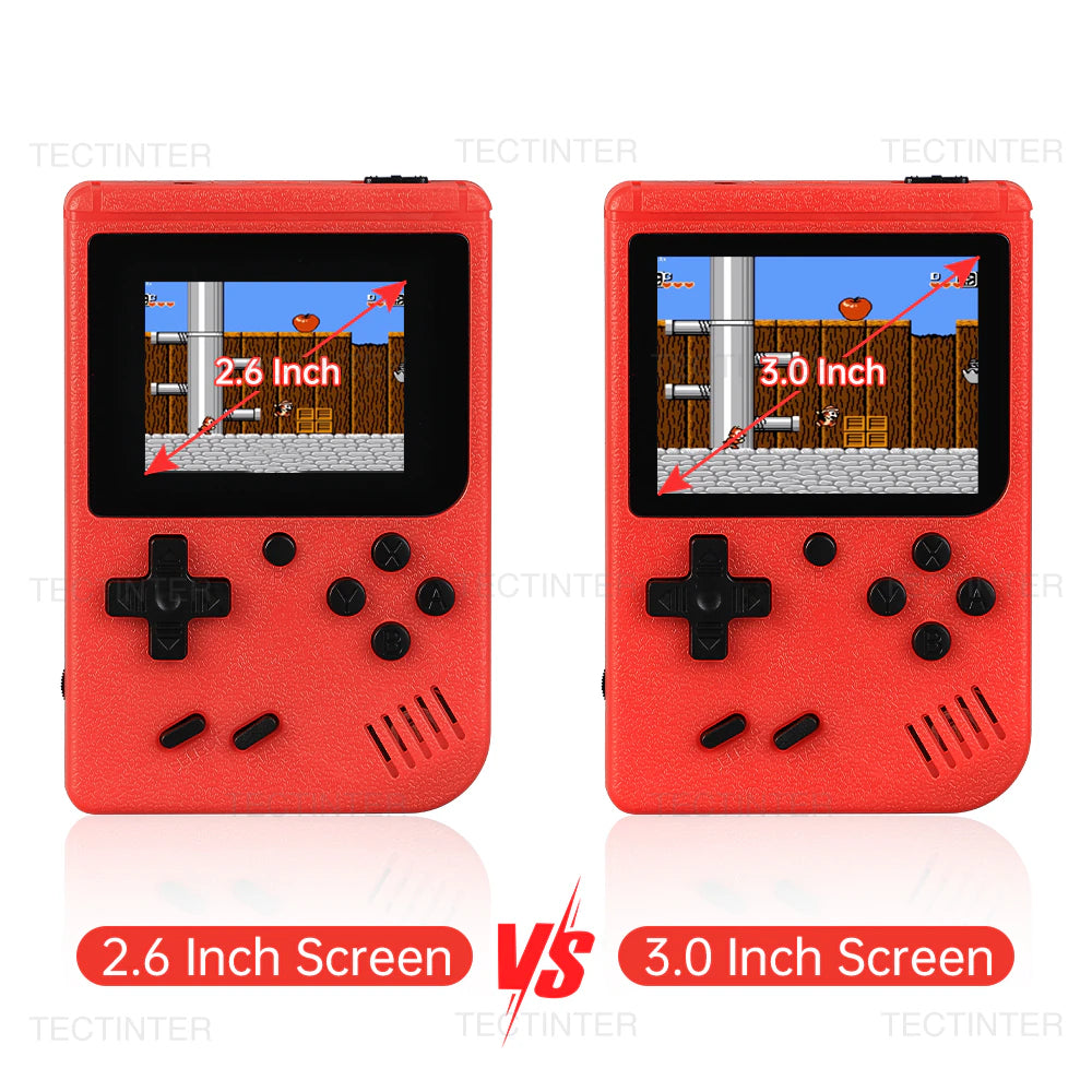 Retro Portable Mini Handheld Video Game Console 8-Bit 3.0 Inch Color LCD Kids Color Game Player Built-In 400 Games