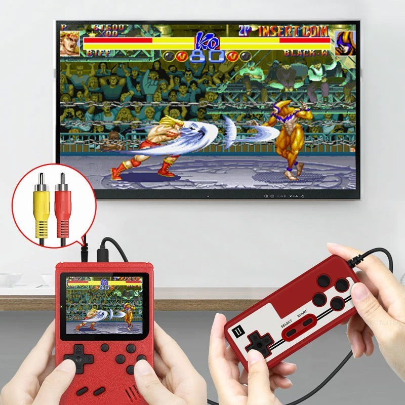 Retro Portable Mini Handheld Video Game Console 8-Bit 3.0 Inch Color LCD Kids Color Game Player Built-In 400 Games