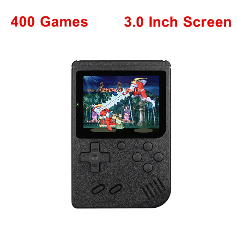 Retro Portable Mini Handheld Video Game Console 8-Bit 3.0 Inch Color LCD Kids Color Game Player Built-In 400 Games