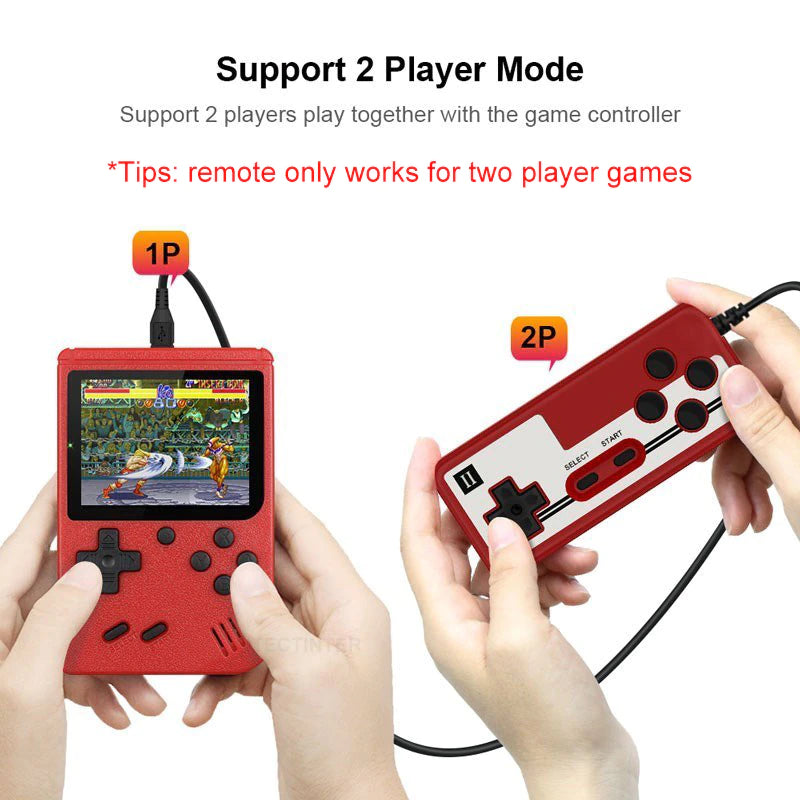 Retro Portable Mini Handheld Video Game Console 8-Bit 3.0 Inch Color LCD Kids Color Game Player Built-In 400 Games