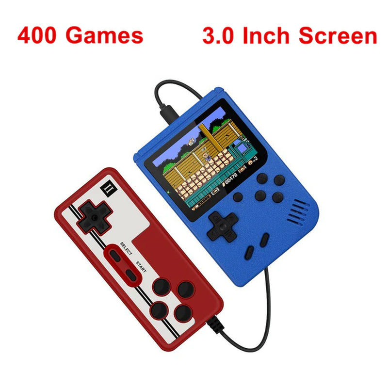 Retro Portable Mini Handheld Video Game Console 8-Bit 3.0 Inch Color LCD Kids Color Game Player Built-In 400 Games